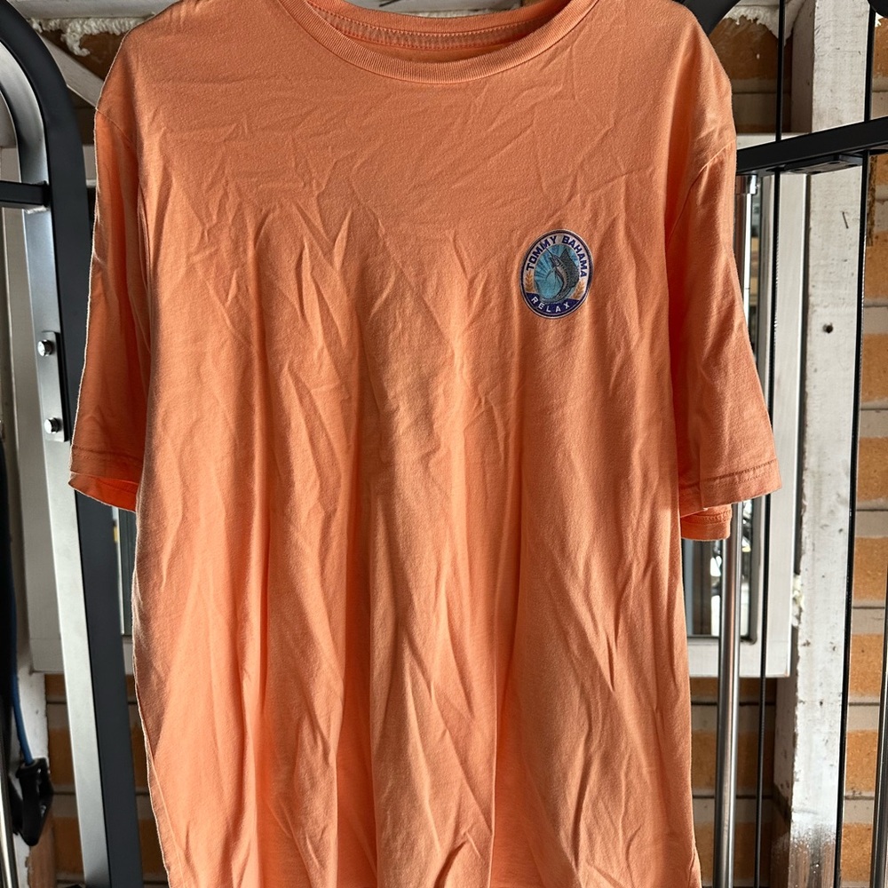 Orange T-Shirt with Logo Patch